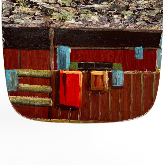 "Mountain Chalet" Original Wall Art Composition of Decorative Plates Painting Installation - Set of 8 For Sale - Image 13 of 18