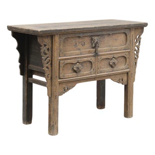 Antique Chinese Elm Shanxi Province Hall Cabinet/Altar Table For Sale