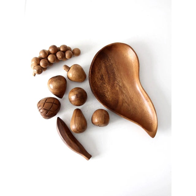 Mid-Century Modern Mid-Century Monkey Pod Wood Fruit and Bowl For Sale - Image 3 of 10