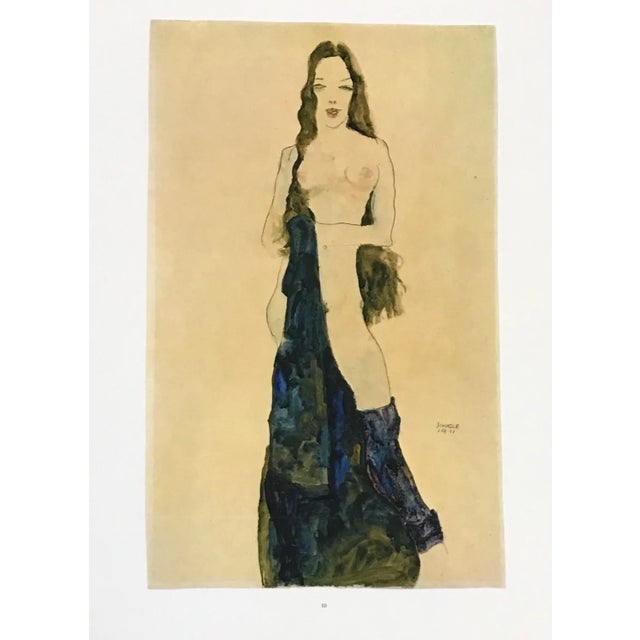 Artist: Egon Schiele Country: Austria Title: Standing female semi nude Medium: Offset – 10 Paper: Heavy paper 16 x 12 inch...