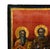 Antique Greek Eastern Orthodox Religious Painted Icon Egg Tempera 3 Saints 1780 For Sale - Image 9 of 15