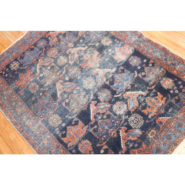 Early 20th Century Worn Early 20th Century Afshar Rug - 4'6" x 5'6" For Sale - Image 5 of 10