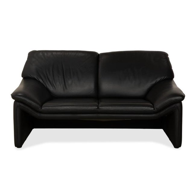 Atlanta 2-Seater Sofas in Black Leather from Laauser, Set of 2 For Sale - Image 16 of 18