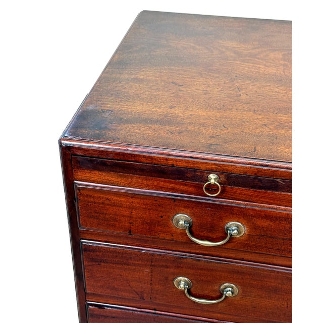 Wood Antique Georgian Mahogany Chest, 1750 For Sale - Image 7 of 13