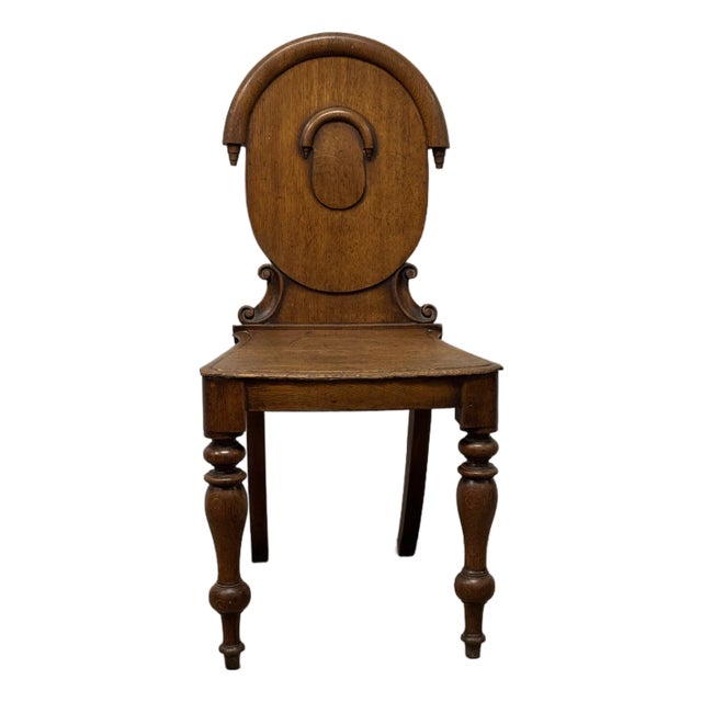 19th Century Mahogany Hall Chair For Sale