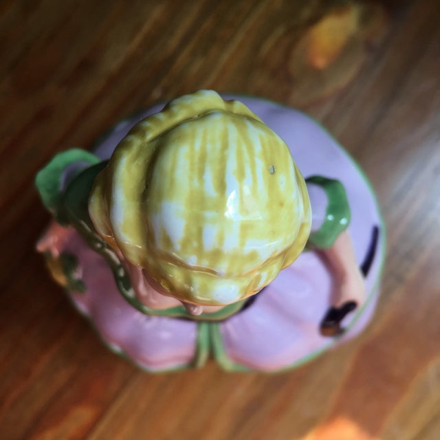 Vintage Ceramic Lady Trinket Box For Sale - Image 6 of 10