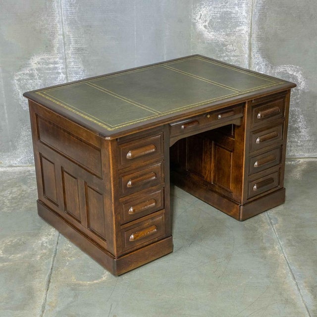 Edwardian Walnut Desk, 1890s For Sale - Image 12 of 14