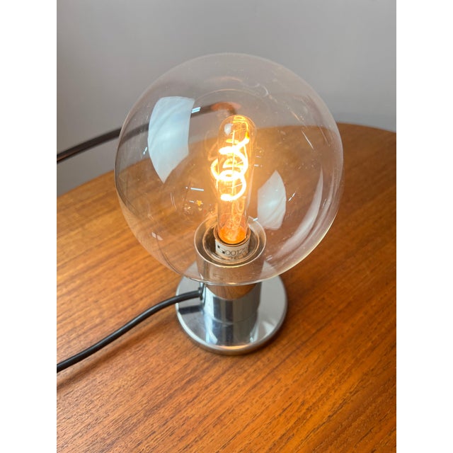 Motoko Ishii Large Globe Chrome Table Lamp by Motoko Ishii for Staff For Sale - Image 4 of 11