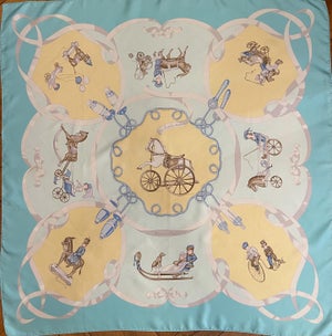 HERMES MOBILE TOYS 1984 By Nina silk scarf