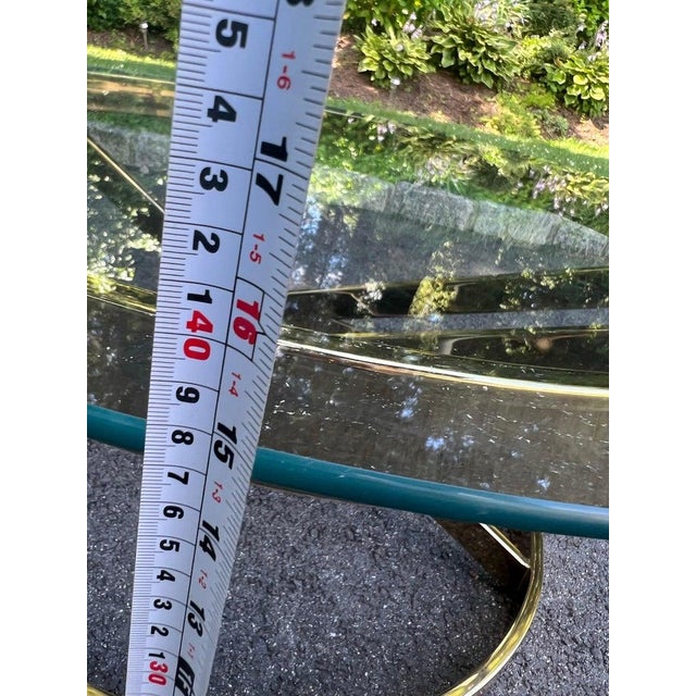 Milo Baughman Round Brass and Glass Table For Sale - Image 18 of 18