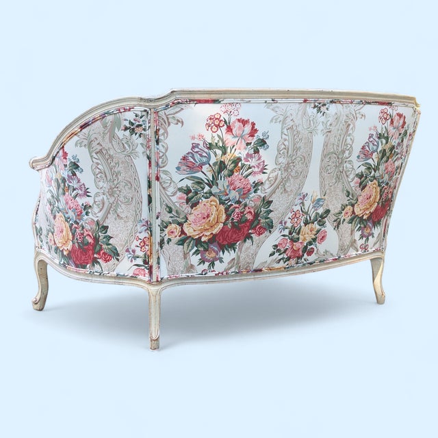 Vintage Chintz Brunschwig Fils Upholstered Settee by Century Furniture For Sale In Charlotte - Image 6 of 14