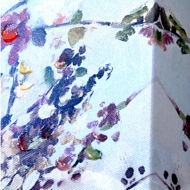 Baby Blue 2002 Floral Abstract Giclee Art Print on Canvas For Sale - Image 8 of 13