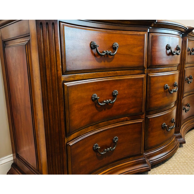 Traditional Ethan Allen Tuscany Marco Serpentine 9-Drawer Dresser For Sale - Image 3 of 7