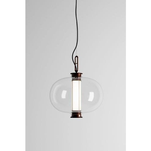 Bai T Ma Ma Bronze Light with Amber Glass Diffuser by Neri & Hu for Parachilna, 2014 For Sale - Image 4 of 8