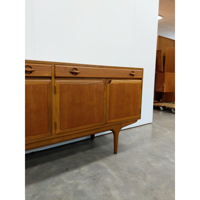 Brown Vintage Mid Century Modern Teak Credenza by Greaves & Thomas For Sale - Image 8 of 11