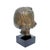 J.G., Bust of Girl, 1940s, Bronze and Wood For Sale - Image 9 of 15