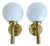 Vintage Danish Glass Sconces from Abo Randers, 1960s, Set of 2 For Sale