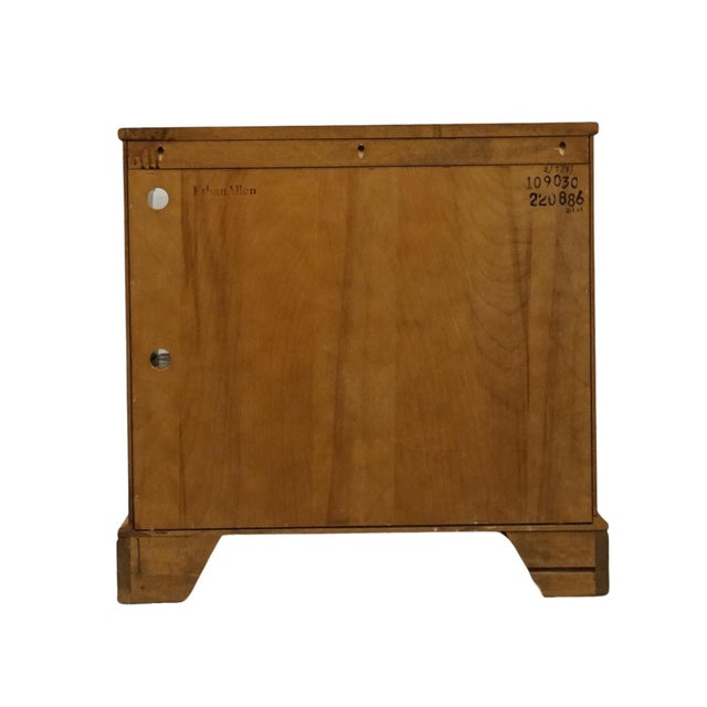 Wood Ethan Allen Heirloom Nutmeg Maple 27" Open Cabinet Accent End Table 10-9030 For Sale - Image 7 of 10