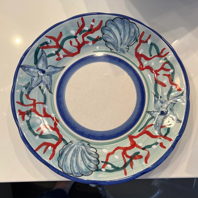 Set of 12 Solimene Vietri Custom Designed Dinner Plates From Ravello ...