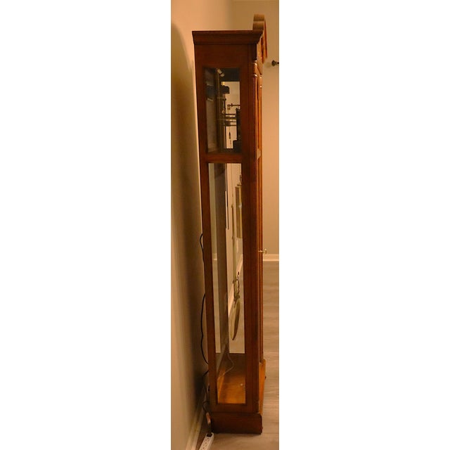 Traditional Howard Miller 68th Anniversary Grandfather Clock – Windsor Cherry – Illuminated Moon Dial – Unused For Sale - Image 3 of 14