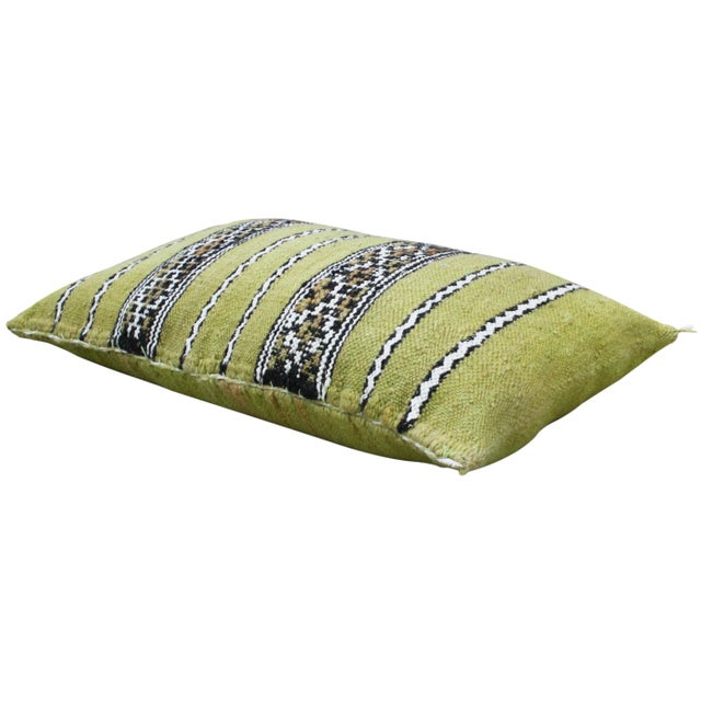 One-of-a-kind Moroccan pillow sham handwoven by the Berbers of the High Atlas Mountains. Features an ornate striped...