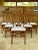 Set of 6 Restored Coastal Rattan Dining Chairs in White Sunbrella For Sale - Image 11 of 11