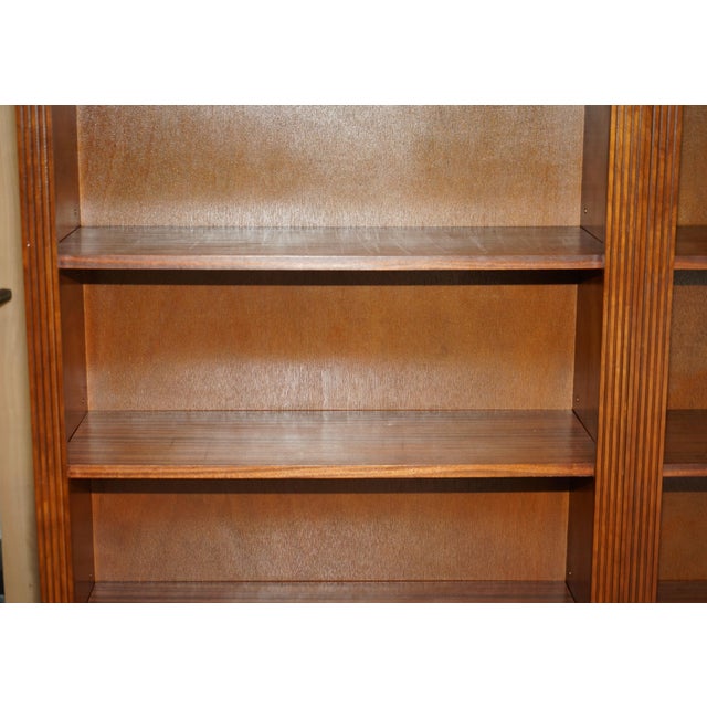 Flamed Hardwood Open Bookcase, Set of 3 For Sale - Image 6 of 18
