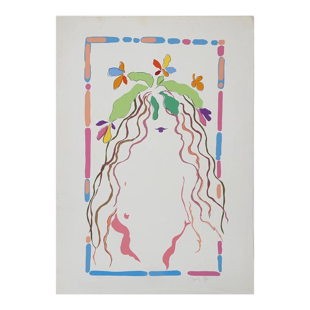 Pastel Flowers, Frank Gallo Screen Print For Sale