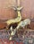 Mid 20th Century Large Polished Brass Deer Statues - A Pair For Sale - Image 10 of 11