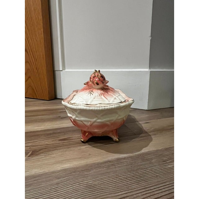 Ceramic Vintage Betson Style Ceramic Trinket Box With Lid For Sale - Image 7 of 10
