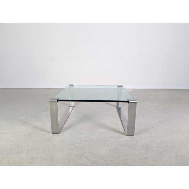 Postmodern Square Glass Model 1022 Coffee Table Table by Peter Draenert For Sale - Image 3 of 11