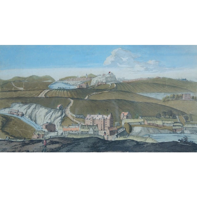Antique 1693 John Slezer Prospect of Edinburg Dean Landscape Engraving, Framed For Sale - Image 4 of 12