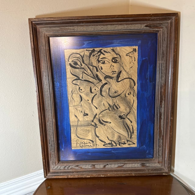 1970s Peter Keil Original Signed Abstract Figurative Painting For Sale In Atlanta - Image 6 of 8