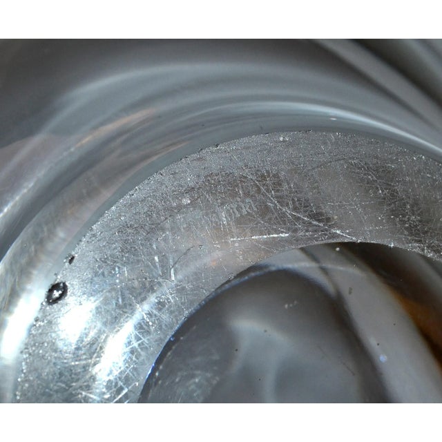 American Vintage Heavy Hand Molded Crystal Glass Clear Art Glass Bowl Fostoria For Sale - Image 10 of 11