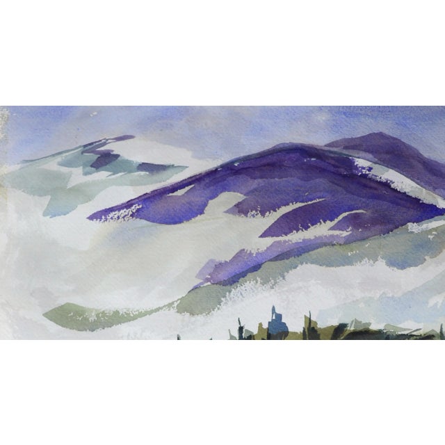 American Purple Mountains Landscape by Doris Warner For Sale - Image 3 of 5