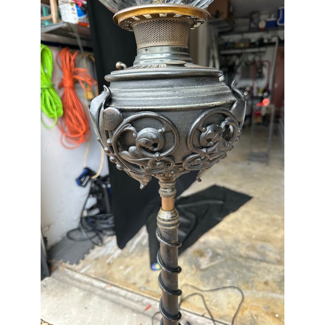 19th Century Late 19th Century Bradley & Hubbard Ornate Victorian Piano Floor Lamp For Sale - Image 5 of 10