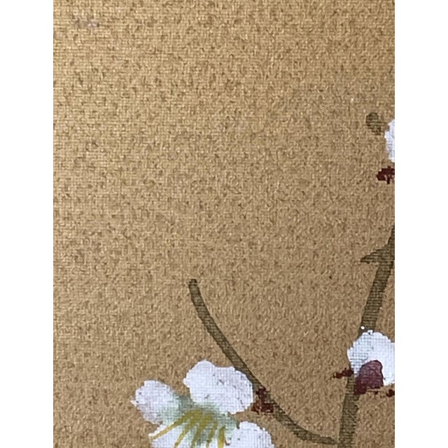 Gold Vintage Asian Folding Screen For Sale - Image 8 of 10