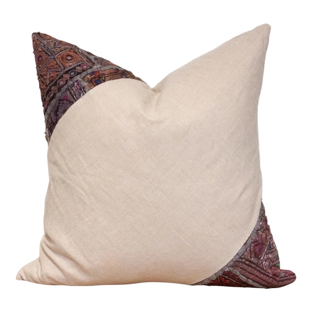 Arcej Antique Tapestry Linen Pillow For Sale