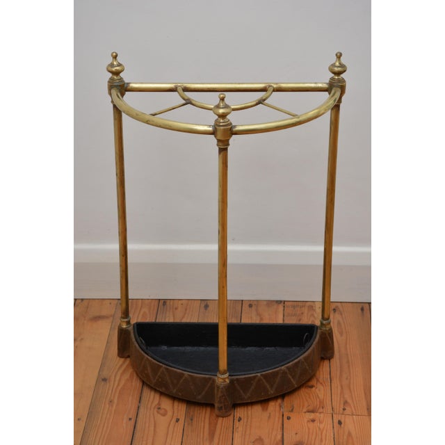 Antique Victorian Umbrella Stand in Brass, 1870 For Sale - Image 14 of 14