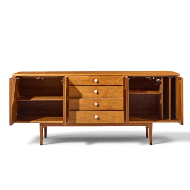 Kipp Stewart for Drexel Declaration Mid Century Walnut Credenza For Sale In Chicago - Image 6 of 12