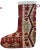 Mid-Century Modern Christmas Holiday Stockings Created From a Kilim Turkish Rug - Set of 2 For Sale - Image 3 of 6