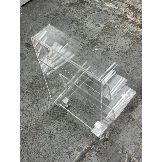 Plastic Crate & Kids Acrylic Rolling Book Cart For Sale - Image 7 of 12