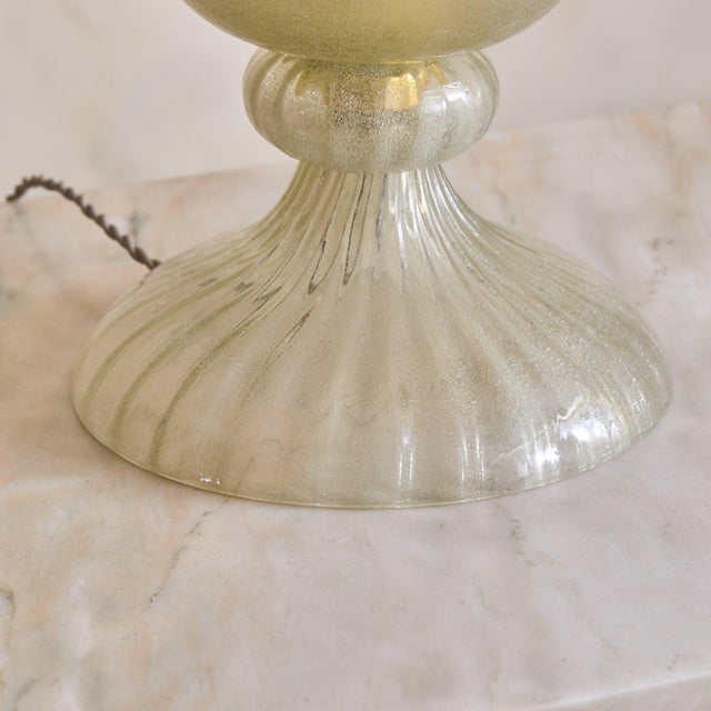 1960s Italian Murano Glass Torchiere-Form Table Lamp For Sale - Image 4 of 10