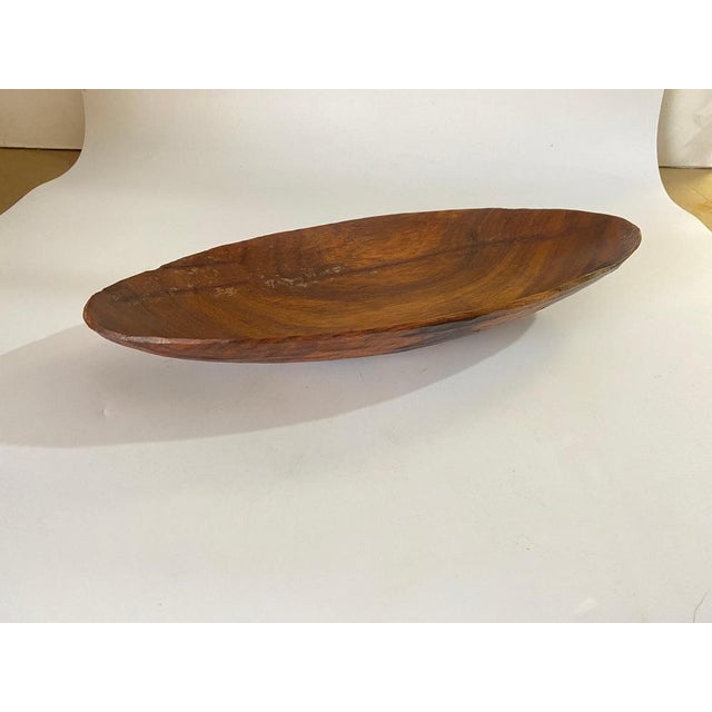 Brown Large Brutalist Wood Bowl, France, 1960s For Sale - Image 8 of 9