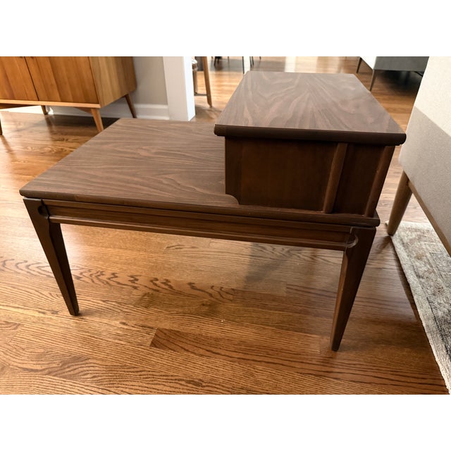 Mersman Pair of 1960s Mersman Walnut Step End Tables For Sale - Image 4 of 7