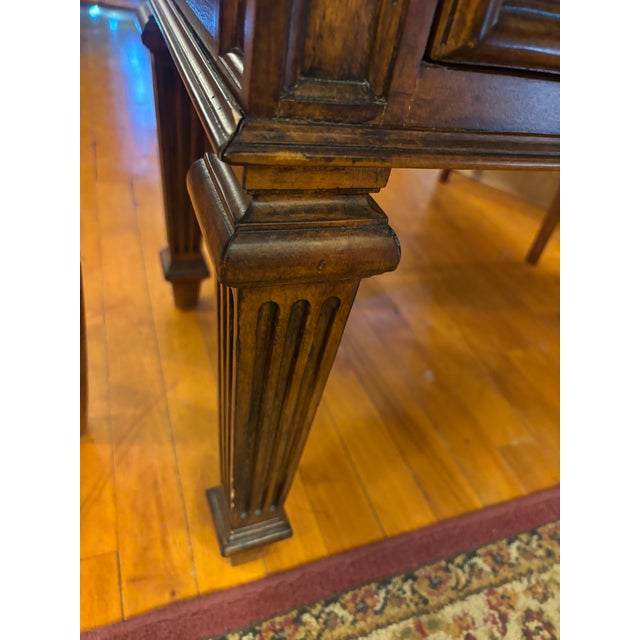 1990s Ethan Allen Tuscany Marble Top Console For Sale - Image 10 of 12