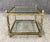 Late 20th Century Petite Metal and Glass Side Table With Paw Feet For Sale - Image 4 of 8