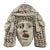 Antique Plaster Roman Style Mask of Tragedy Bas-Relief Mask For Sale