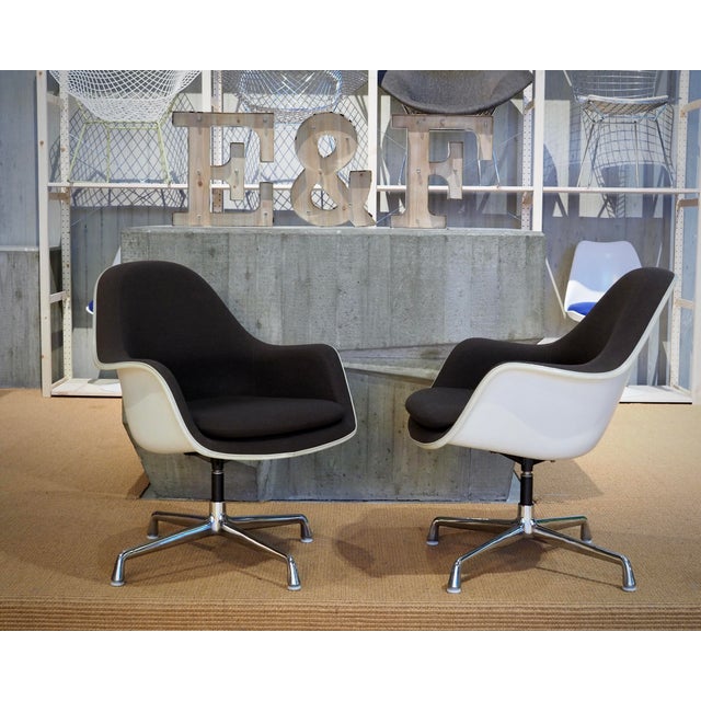 EC178 Swivel Arm Chair in Hopsack Brown by Charles & Ray Eames for Herman Miller, 1970s, Set of 5 For Sale - Image 14 of 18