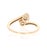 0.79 Carat Diamond 14 Karat Yellow Gold Two-Stone Ring, Size 7 For Sale - Image 4 of 4